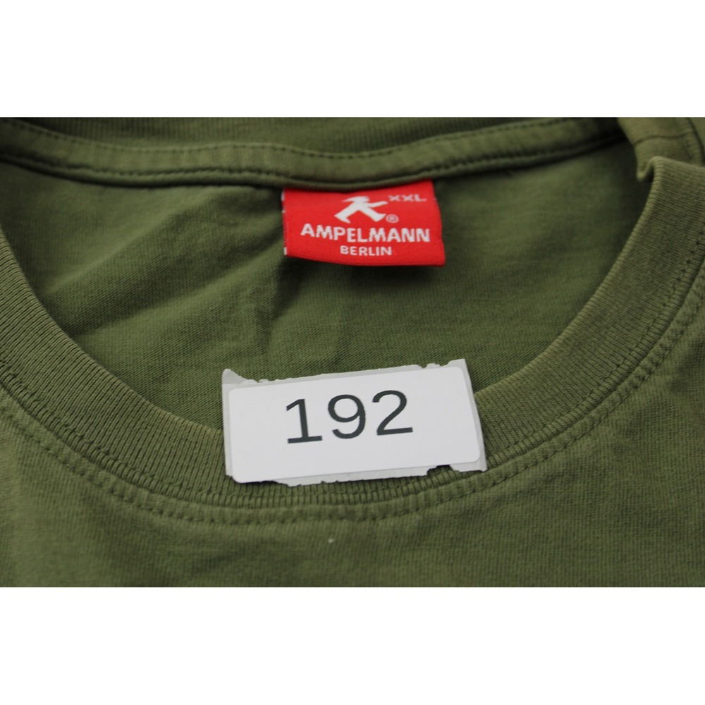 Ampelmann Berlin Mens XXL Olive Green Graphic T-Shirt Red Walking Man Logo Tee - Picture 6 of 6